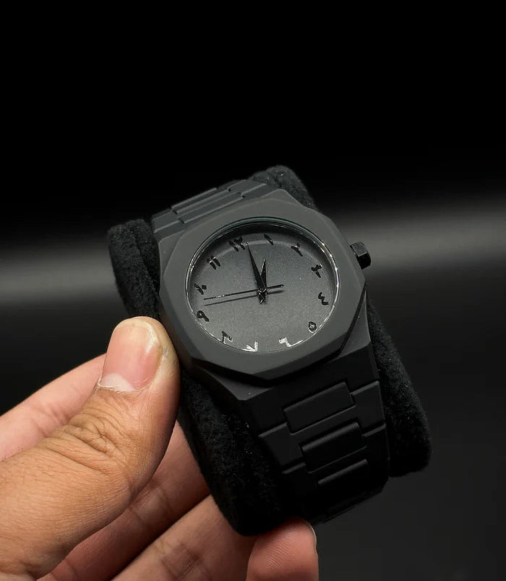 BLACK AURA ARABIC WATCH